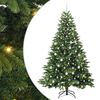 vidaXL Kunstigt juletr&aelig; med 300 LED'er Gr&oslash;n 210 cm PE og PVC