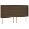 vidaXL kontinentalseng med LED-lys 160x200 cm stof m&oslash;rkebrun