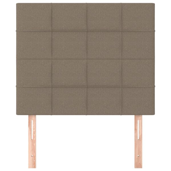 vidaXL sengegavl taupe 80x5x118/128 cm stof