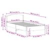 vidaXL sengeramme uden madras 75x190 cm massivt fyrretr&aelig; gyldenbrun