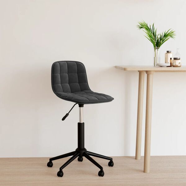 vidaXL drejelig spisebordsstol fl&oslash;jl sort