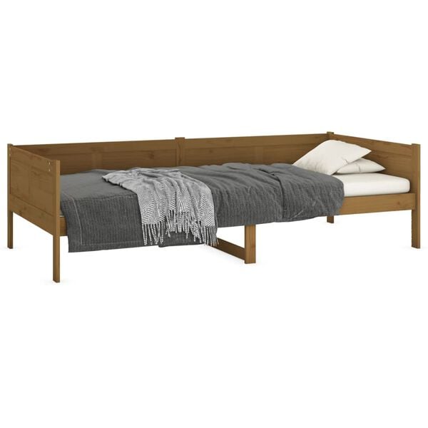 vidaXL daybed 80x200 cm massivt fyrretr&aelig; gyldenbrun