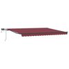 vidaXL markise med LED-lys 400x300 cm manuel betjening bordeauxfarvet