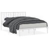 vidaXL sengeramme med sengegavl 140x200 cm metal hvid