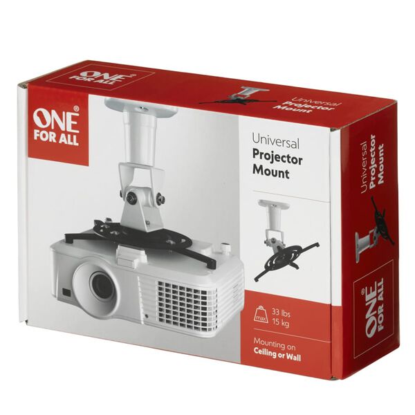 One For All projektorbeslag 31x31x22 cm hvid og sort