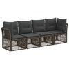 vidaXL Havesofa S&aelig;t 4 stk. Gr&aring; polyrattan