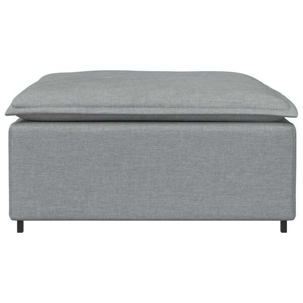 vidaXL modulær sofa fodskammel lysegrå 100x100x48 cm