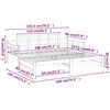 vidaXL daybed med udtræk 2x(90x190) cm massivt fyrretræ hvid
