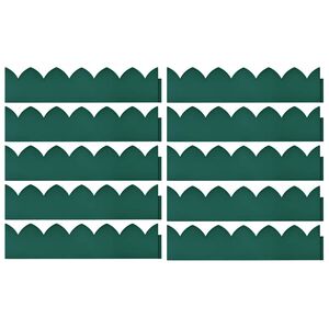 vidaXL pl&aelig;nekanter 10 stk. 65x15 cm PP gr&oslash;n