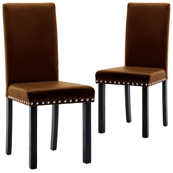 vidaXL spisebordsstole 2 stk. PVC brun