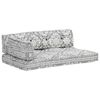vidaXL hynde til pallesofa stof patchwork lysegr&aring;