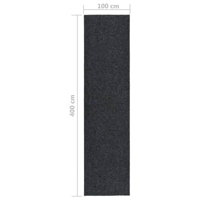 vidaXL snavsbestandig tæppeløber 100x400 cm antracitgrå
