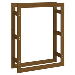 vidaXL br&aelig;ndestativ 80x25x100 cm massivt fyrretr&aelig; gyldenbrun