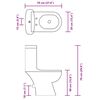 vidaXL toilet med cisterne sort