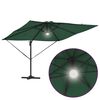 vidaXL Roma Parasol Grøn 286 x 285 x 270 cm Aluminium og Polyester