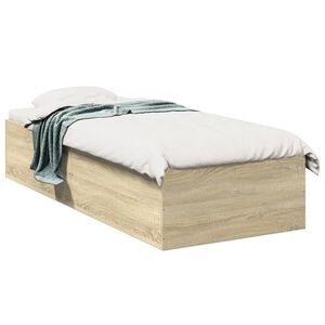 vidaXL sengeramme 75x190 cm uden madras konstrueret tr&aelig; sonoma-eg
