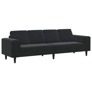 vidaXL Stue Sofa Sort 250 x 77 x 76 cm