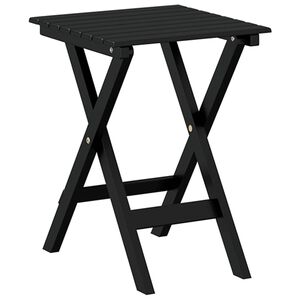 vidaXL sidebord foldbart massivt poppeltr&aelig; sort