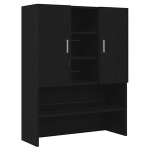 vidaXL badev&aelig;relsesskab 70,5x25,5x90 cm sort egetr&aelig;sfarve