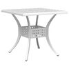 vidaXL havebord 80x80x75 cm st&oslash;bt aluminium hvid