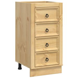 vidaXL Kabinet SKI HonningBrun 40 x 46 x 81 cm Massiv fyrretr&aelig;
