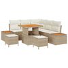 vidaXL Havesofa S&aelig;t med pude 8 pcs Beige og creme