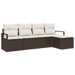 vidaXL Sofa S&aelig;t 5 stk. Brun polyrattan