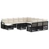 vidaXL Havesofa S&aelig;t 13 stk. Sort polyrattan