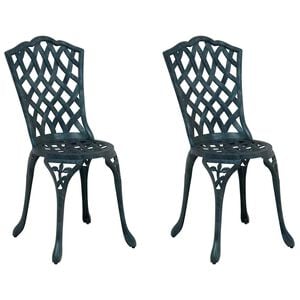 vidaXL Have Stol 2 pcs Gr&oslash;n 39 x 40 x 87cm Aluminium
