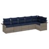 vidaXL Havesofa S&aelig;t 6 stk. Gr&aring; polyrattan