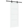 vidaXL Skyded&oslash;r ORKDAL 83 x 211 cm Konstrueret tr&aelig; Hvid og sort