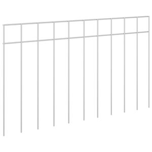 vidaXL Havehegnspane 12 stk. 50 x 30 cm Galvaniseret st&aring;l S&oslash;lv