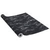 vidaXL selvkl&aelig;bende folie til m&oslash;bler 500x90 cm PVC sort sten