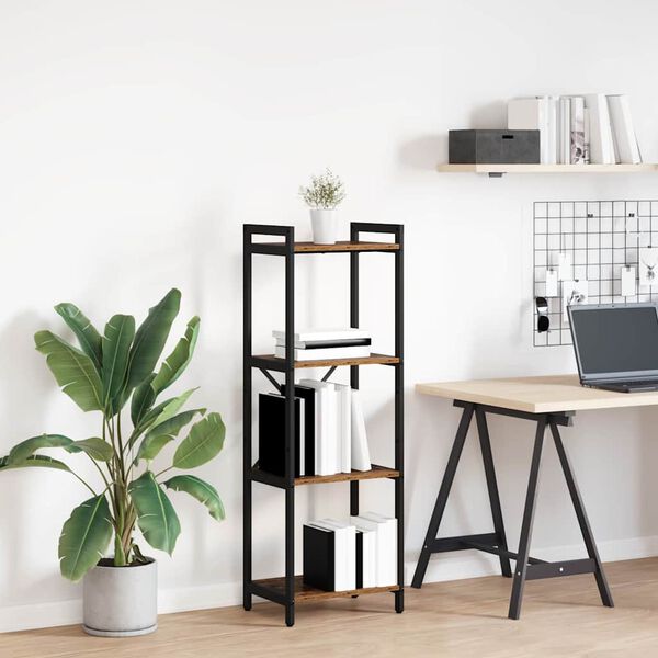 vidaXL Bogreol Gammelt tr&aelig; 40 x 30 x 85 cm Konstrueret tr&aelig;