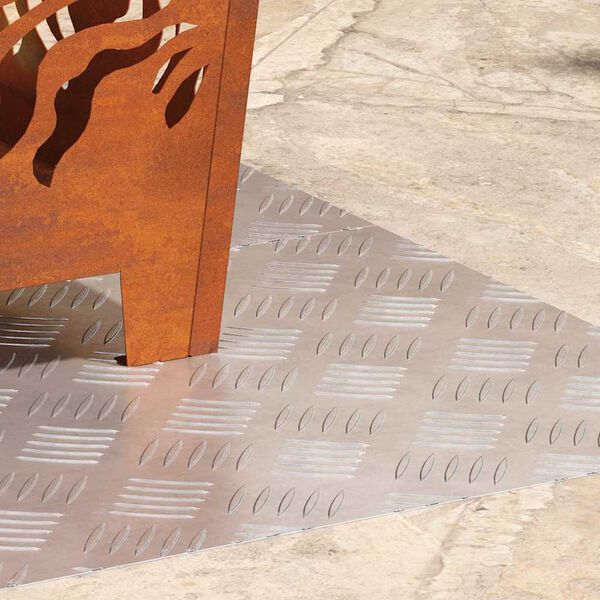 vidaXL Trappe Tread Rektangul&aelig;r 2 pcs S&oslash;lv 70 x 40 cm Aluminium