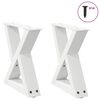 vidaXL sofabordsben 2 stk. hvid 30x(30-31,3) cm st&aring;l