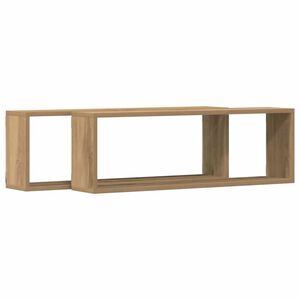 vidaXL V&aelig;ghylder V&aelig;gmonteret 2 pcs Artisan eg 80 x 15 x 26 cm