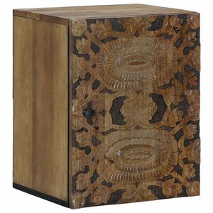 vidaXL Badev&aelig;relse H&aelig;nge Skab Brun 38 x 33,5 x 48 cm Massivt mangotr&aelig;