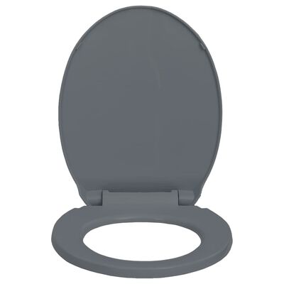 vidaXL toiletsæde med soft close oval grå