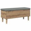 vidaXL Opbevaringsb&aelig;nk med pude Artisan-eg 102 x 42 x 46 cm