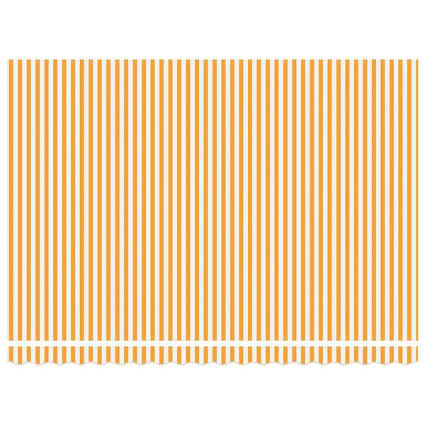 vidaXL Utr&aelig;kkelig Markise Gul og Hvid 450 &times; 300 cm Polyester og metal