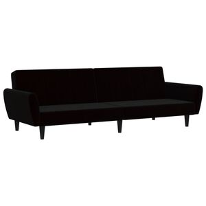vidaXL 2-personers sovesofa fl&oslash;jl sort
