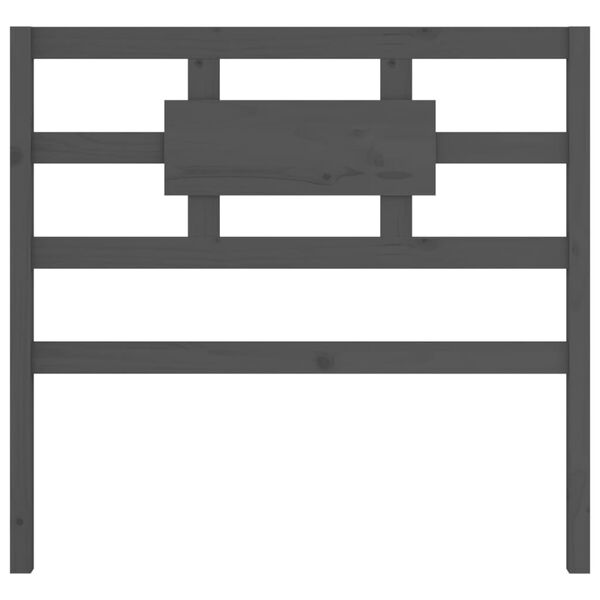 vidaXL sengegærde 105,5x4x100 cm massivt fyrretræ grå