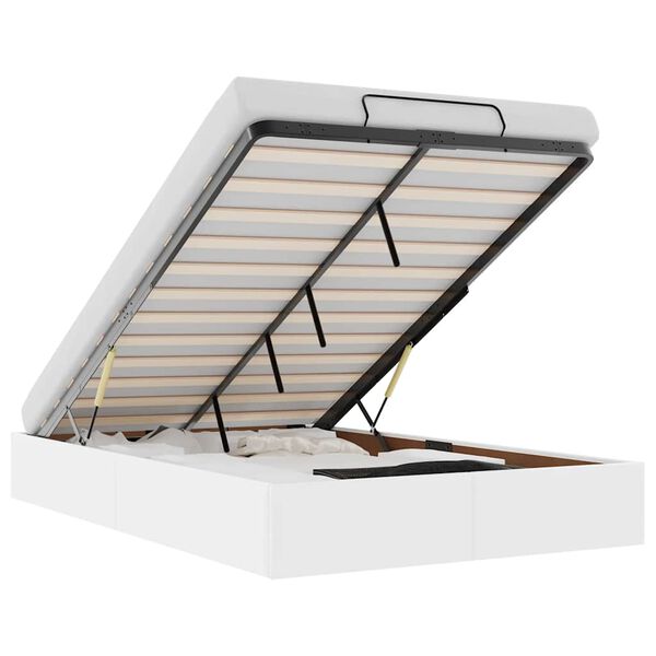 vidaXL osmannisk sengeramme uden madras 120x200 cm kunstlæder hvid