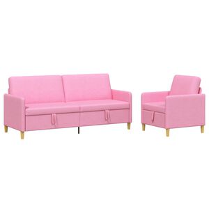vidaXL Sofa s&aelig;t med opbevaring 2 stk. Lyser&oslash;d Polyester