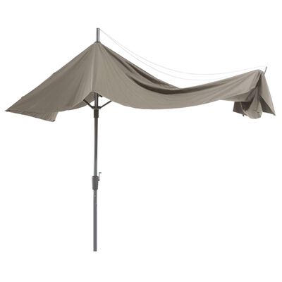 Madison parasol Asymmetric Sideway 360x220 cm gråbrun PC15P015