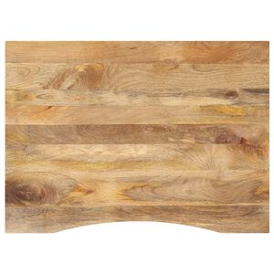 vidaXL bordplade med kurvet form 110x80x2,5 cm ru massivt mangotr&aelig;