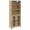 vidaXL Highboard Artisan Egetr&aelig; 69,5 x 34 x 180 cm Konstrueret tr&aelig;