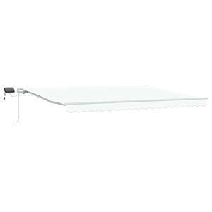 vidaXL Udtr&aelig;kkelig markise Hvid 450 &times; 350 cm Stof og aluminium