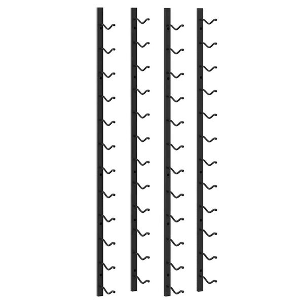 vidaXL v&aelig;gmonteret vinreoler til 12 vinflasker 2 stk. sort jern